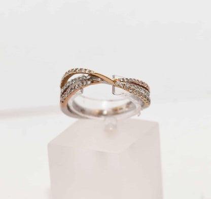 Brillant 750er Gold Damen Ring neu und ungetragen Rose Gelb Weiß Gold