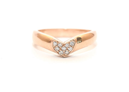 Herz Ring 0,15ct Brillant 750er Gold Ring Brillantring