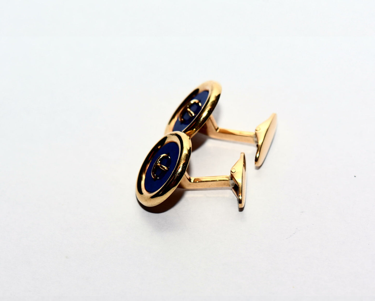 extravagante 750er Gold Lapis Lazuli Manschettenknöpfe