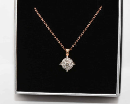 Brillant Collier 585er Rose-Gold 0,41ct Brillanten neu und ungetragen