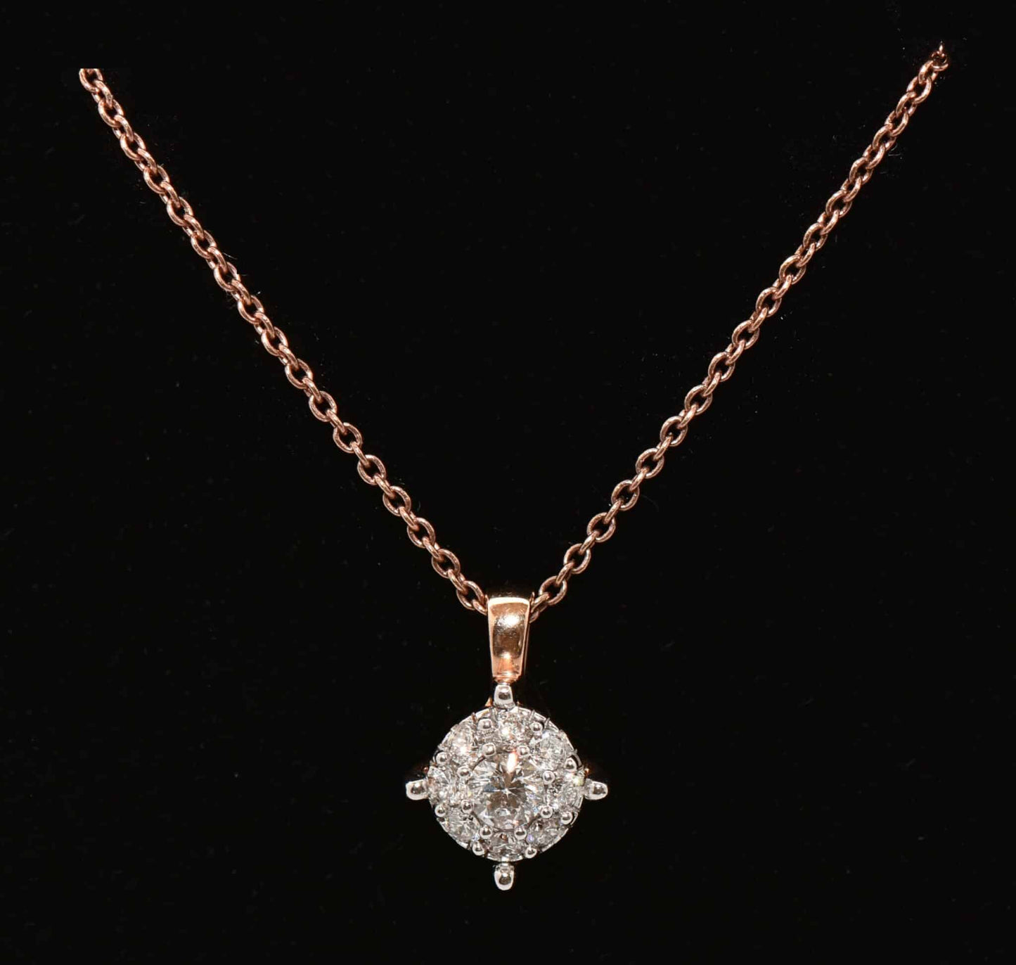 Brillant Collier 585er Rose-Gold 0,41ct Brillanten neu und ungetragen