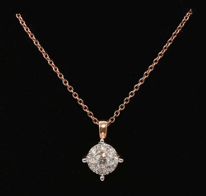 Brillant Collier 585er Rose-Gold 0,41ct Brillanten neu und ungetragen