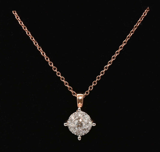 Brillant Collier 585er Rose-Gold 0,41ct Brillanten neu und ungetragen