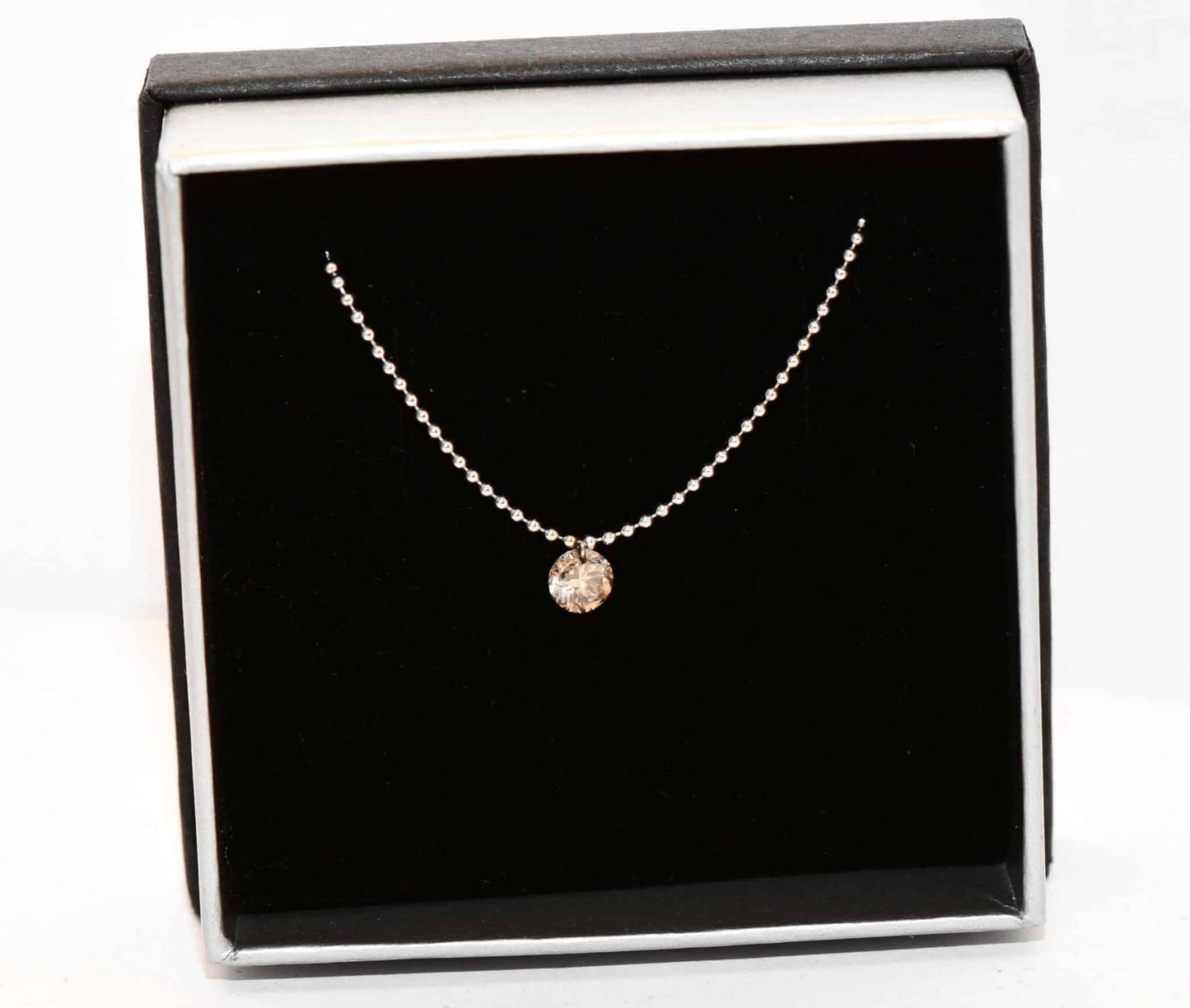 Brillant Solitär Collier 585er Weiß-Gold 0,54ct Brillanten neu und ungetragen