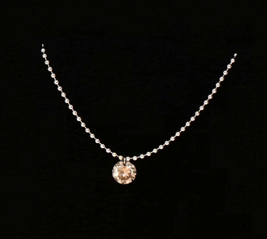 Brillant Solitär Collier 585er Weiß-Gold 0,54ct Brillanten neu und ungetragen