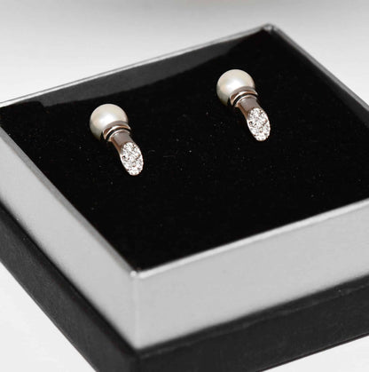 Brillant 585er Gold Ohrstecker mit Akoya Perle