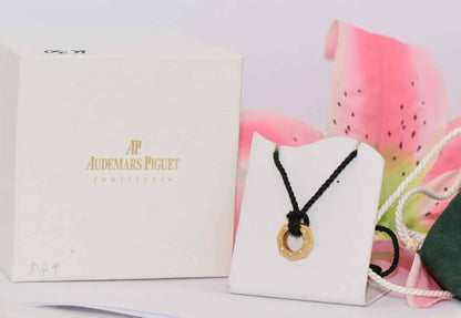 wertvolles Audemars Piguet ca. 0,09ct Brillant Gold Collier Kette Anhänger