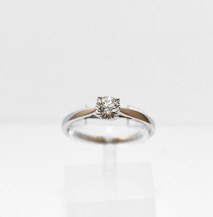 Solitär Ring 0,57ct Brillant 750er Gold Ring Brillantring HRD Expertise