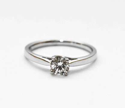 Solitär Ring 0,57ct Brillant 750er Gold Ring Brillantring HRD Expertise