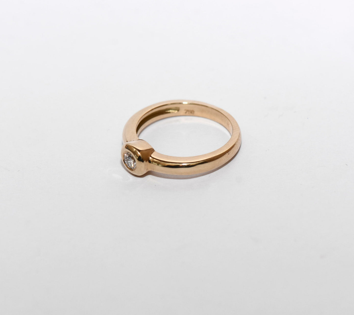 Solitär Ring 0,15ct Brillant 750er Gold Ring Brillantring neu