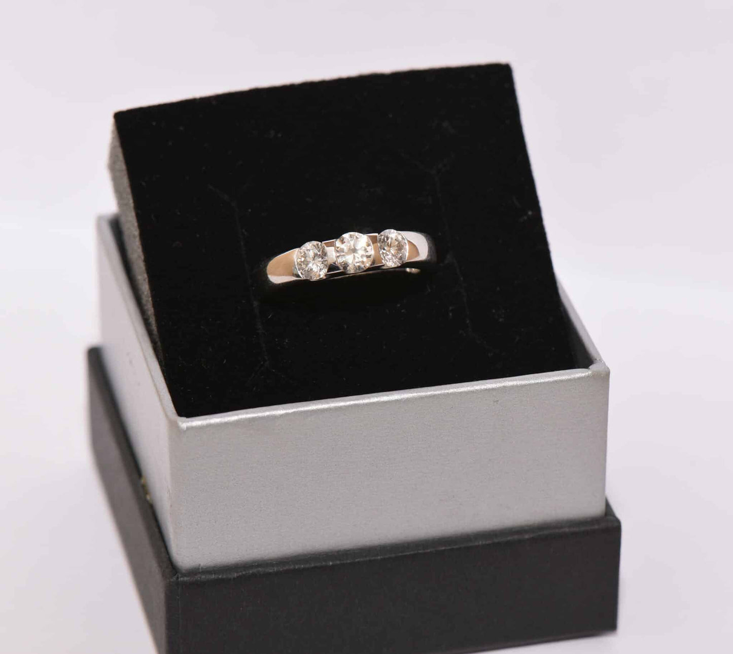 Band Ring 1,10ct Brillant 750er Gold Ring Brillantring neu