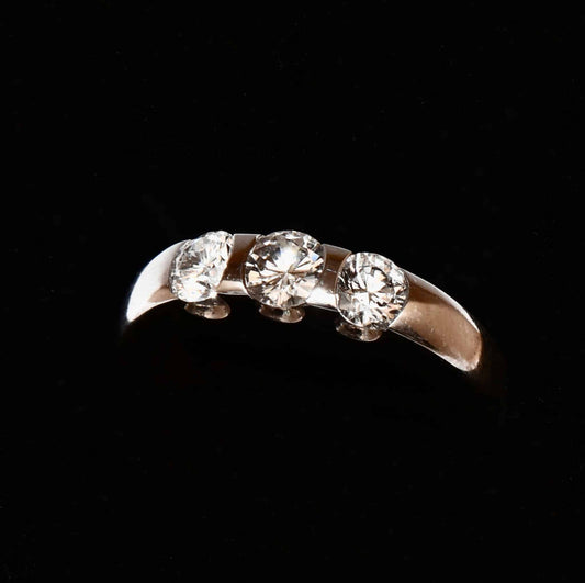 Band Ring 1,10ct Brillant 750er Gold Ring Brillantring neu