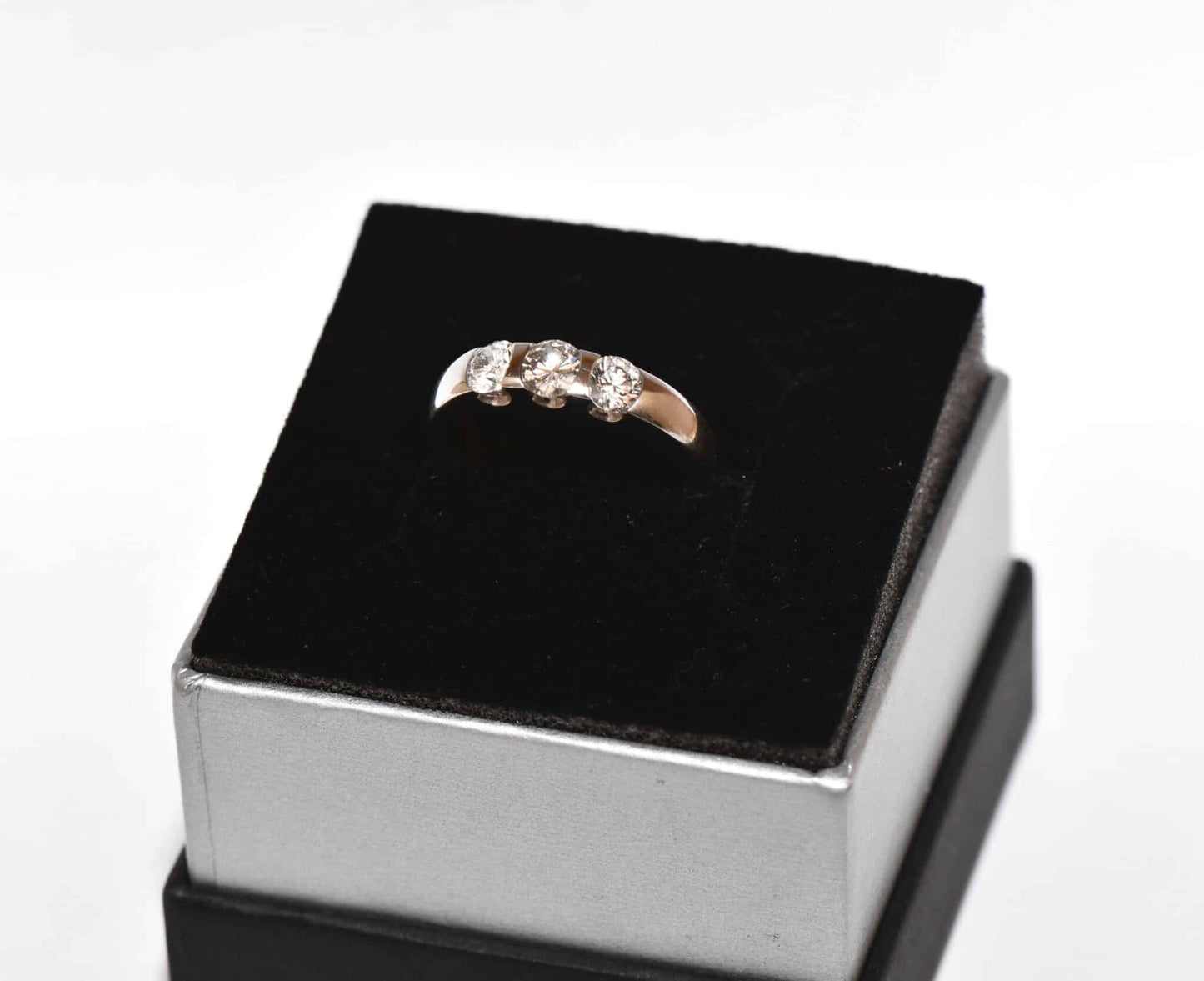 Band Ring 1,10ct Brillant 750er Gold Ring Brillantring neu