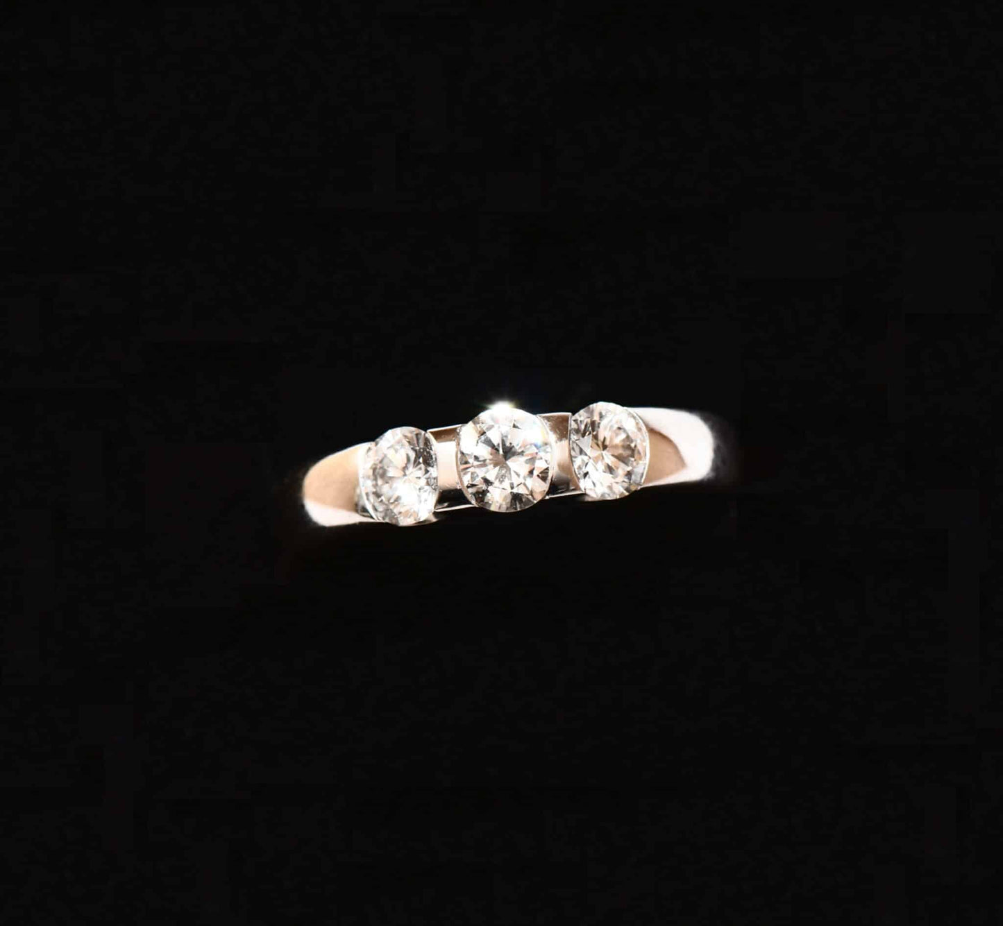 Band Ring 1,10ct Brillant 750er Gold Ring Brillantring neu