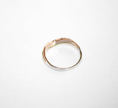 Brillant Ring 0,21ct Brillant 585er Tricolor-Gold Ring Brillantring neu