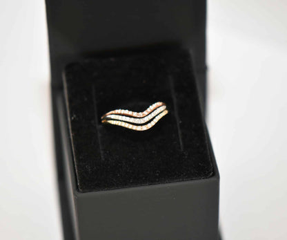 Brillant Ring 0,21ct Brillant 585er Tricolor-Gold Ring Brillantring neu