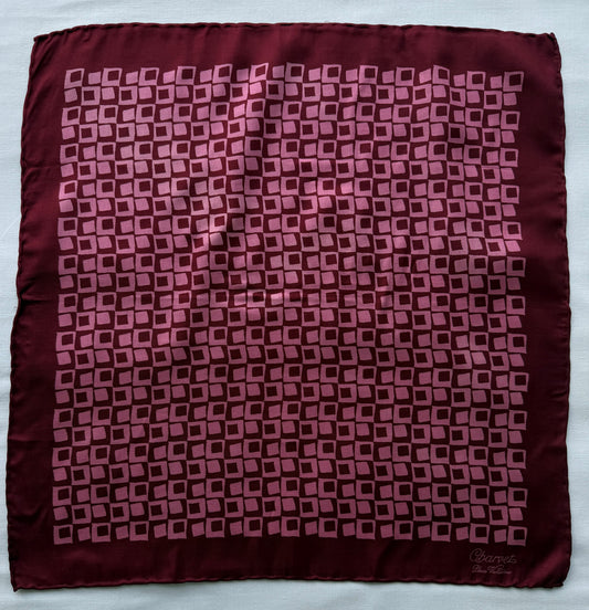 Charvet Seidentuch 45 cm x 45 cm beere/pink