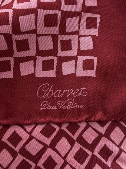 Charvet Seidentuch 45 cm x 45 cm beere/pink