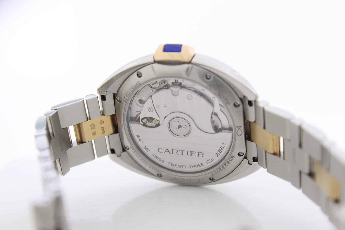 Cartier Cle Stahl/Gold Automatik Damen Uhr Ref.W2CL0003 Box Papiere