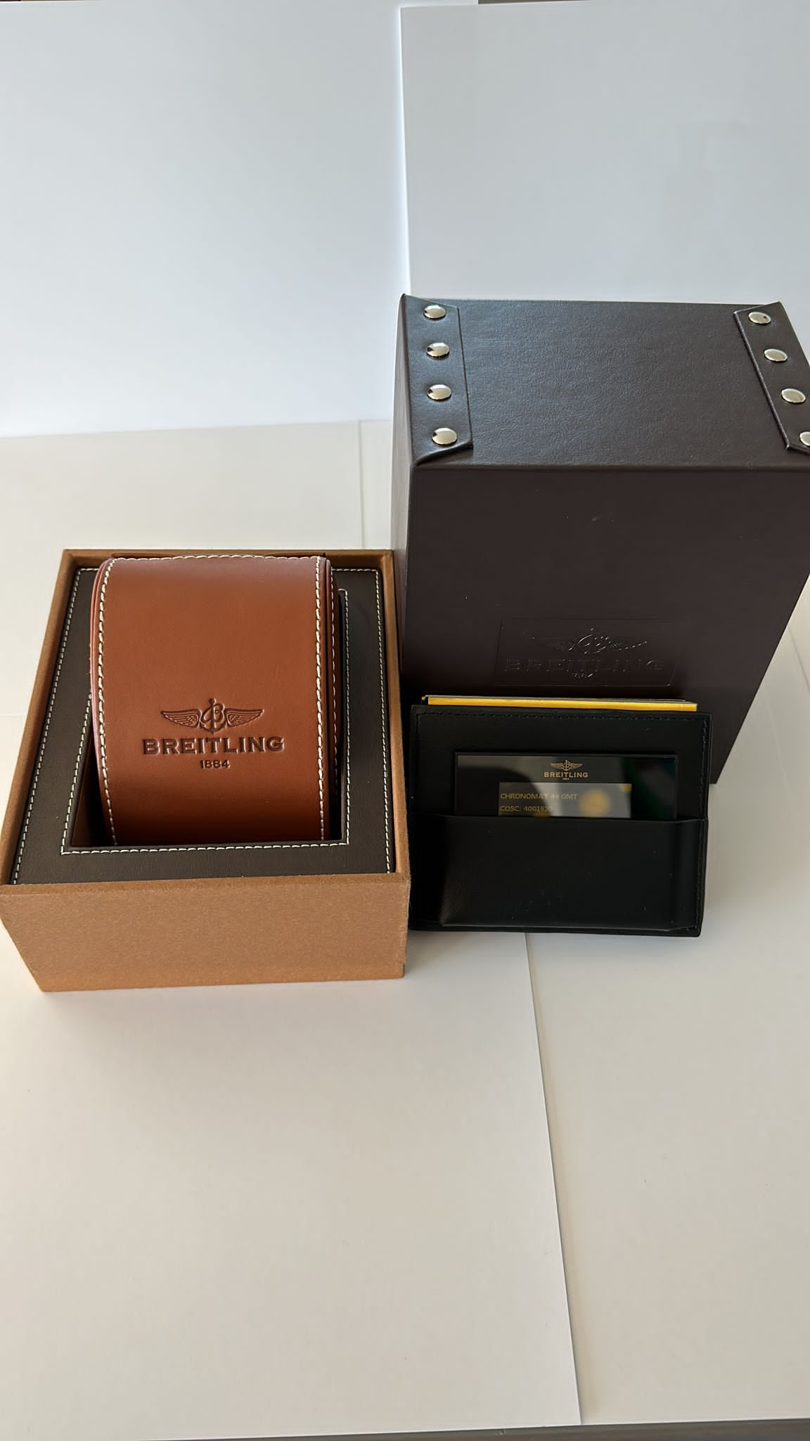 Breitling Chronomat 44mm Gmt Box und Papiere Ref.AB0410 Chronograph