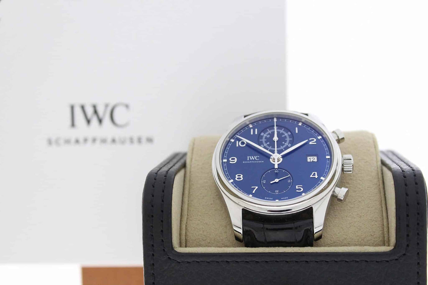 IWC Portugieser Flyback Stahl Herren Uhr Ref.IW390303 Box Papiere Chronograph