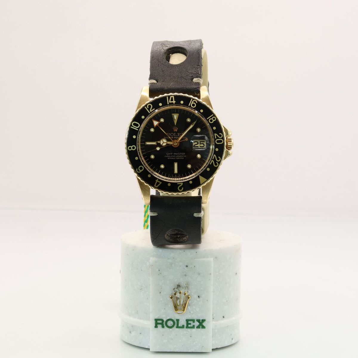 Rolex GMT-Master Gold Ref.1675 Box Papiere 1978 Nipple Dial Vintage Rolex Revision