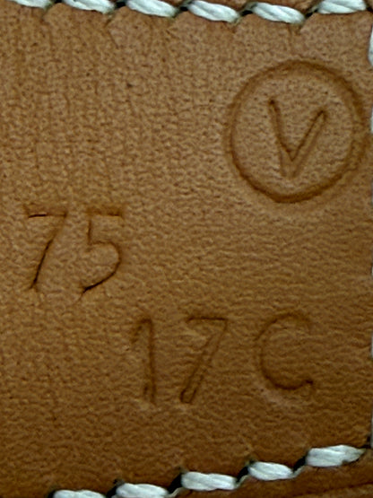 Hermès Gürtel Braun / Beige 75 cm x 3 cm