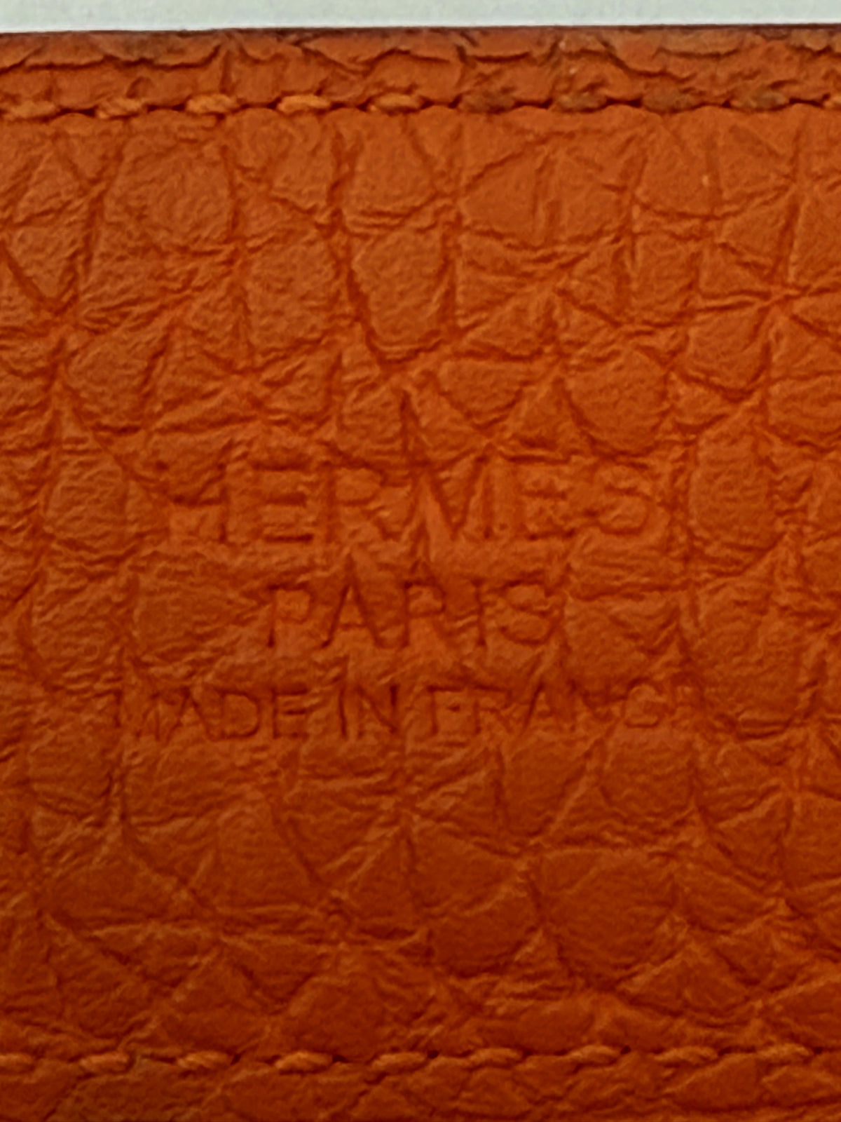 Hermès Gürtel Orange / Schwarz 95 cm x 3 cm