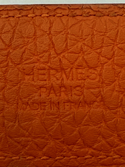 Hermès Gürtel Orange / Schwarz 95 cm x 3 cm