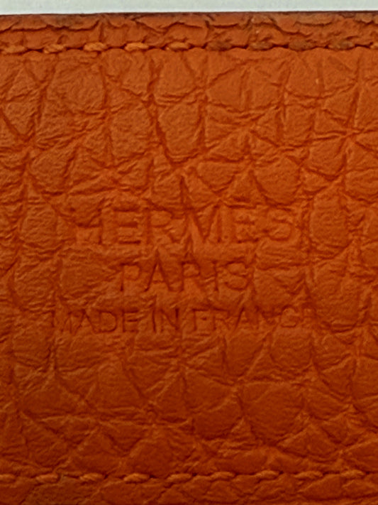 Hermès Gürtel Orange / Schwarz 95 cm x 3 cm
