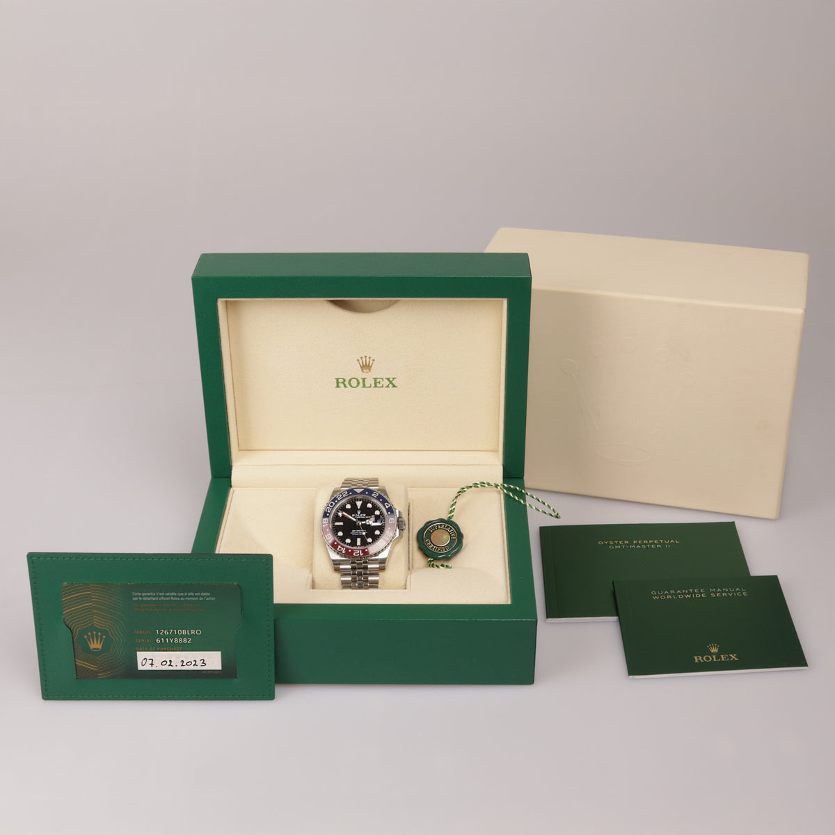 Rolex GMT-Master II "Pepsi" | Ref. 126710BLRO | Stahl | 2023 | Box | Papiere