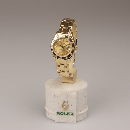 Rolex Datejust 29 Pearlmaster Lady | 750/-Gelbgold | Diamant | Referenz 80318