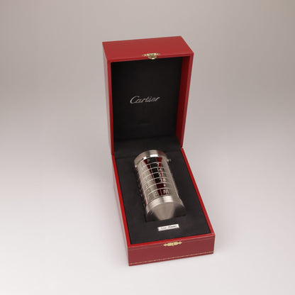 Cartier Kalender-Uhr-Zigaretten-Tischständer Limited 0996/2000 Stahl