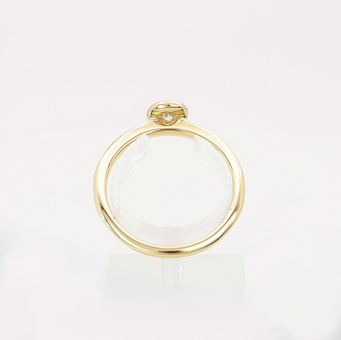 Solitär Ring 750/- Gelbgold HRD Zertifikat 0,26 ct G/VS1