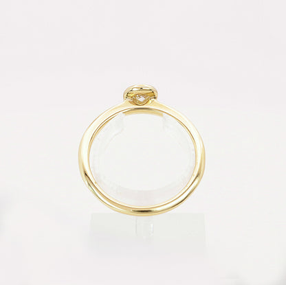 Solitär Ring 750/- Gelbgold HRD Zertifikat 0,26 ct G/VS1