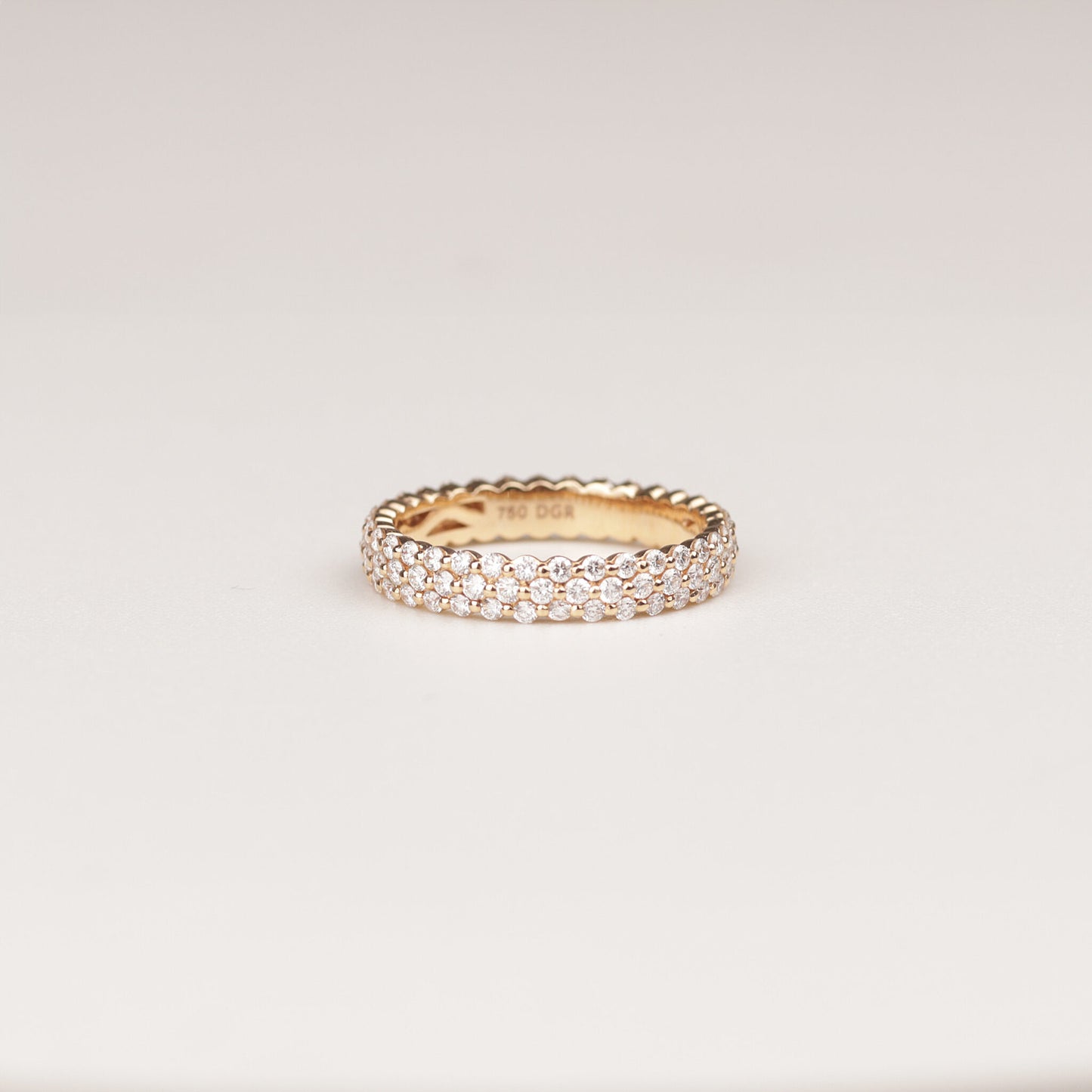 Pavé Ring 750/- Roségold 1,17 ct Brillant