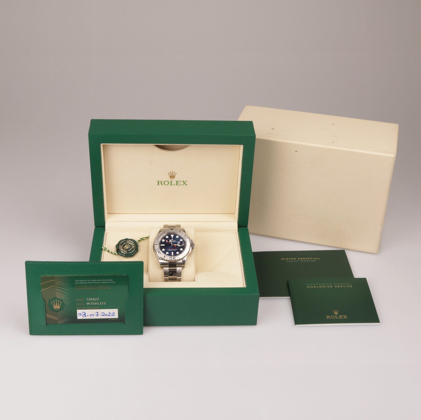 Rolex Yachtmaster | Stahl | Ref.126622 | Box und Papiere | Bj2022 | ungetragen