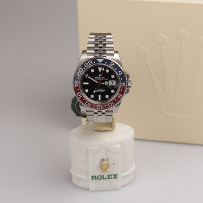 Rolex GMT-Master II  Box und Papiere Pepsi Stahl