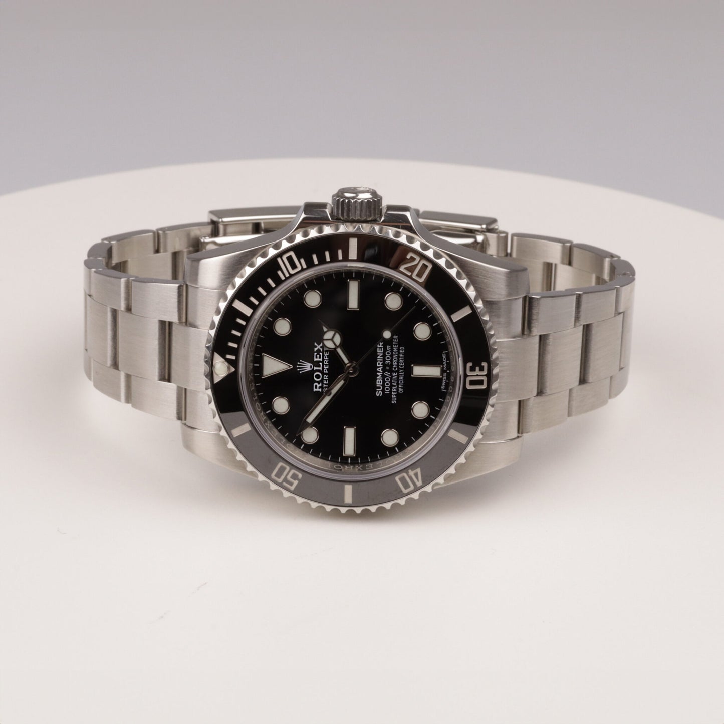 Rolex Submariner Ref.114060 aus 2019 Box und Papiere no Date  Keramik black