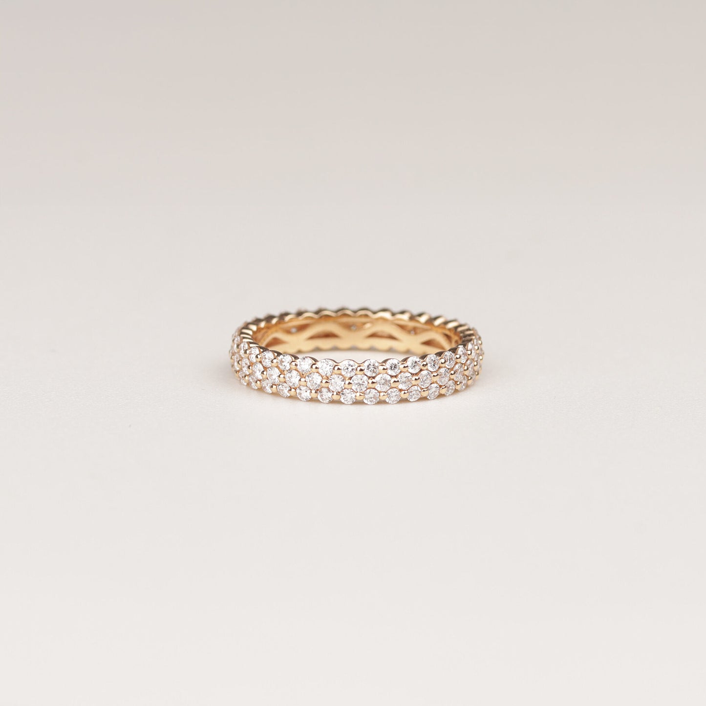 Pavé Ring 750/- Roségold 1,17 ct Brillant