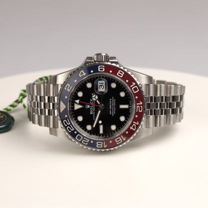 Rolex GMT-Master II  Box und Papiere Pepsi Stahl