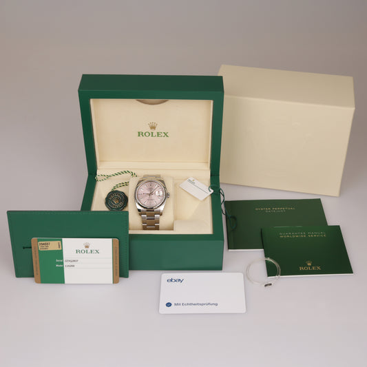 Rolex Datejust  | Edelstahl | rosa Zifferblatt | Referenz 116200 | 2017 | 36 mm
