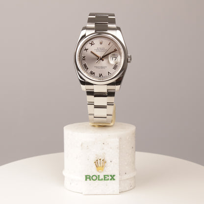 Rolex Datejust  | Edelstahl | Silbernes Zifferblatt | Referenz 116200 | ca. 2010  | 36 mm