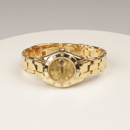Rolex Datejust 29 Pearlmaster Lady | 750/-Gelbgold | Diamant | Referenz 80318