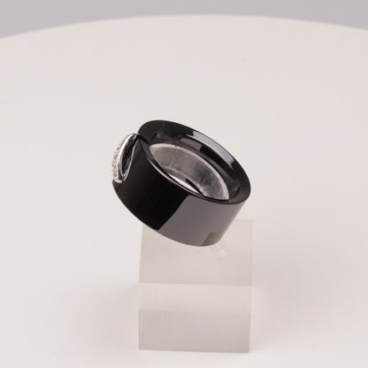 Chaumet Paris Ring gearbeitet aus Keramik Diamant 750/-