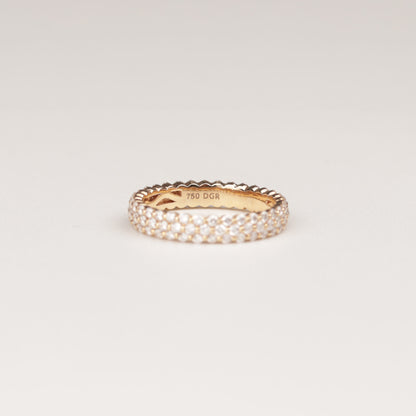 Pavé Ring 750/- Roségold 1,17 ct Brillant