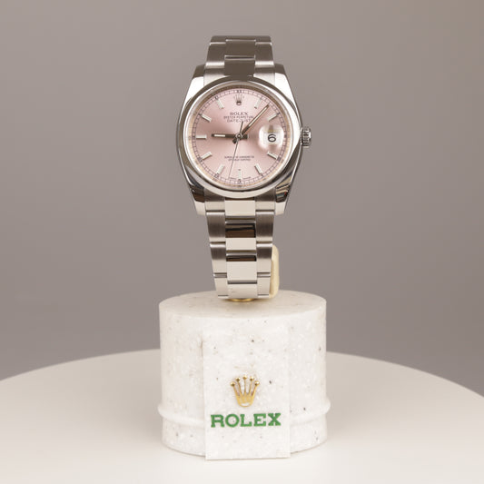 Rolex Datejust  | Edelstahl | rosa Zifferblatt | Referenz 116200 | 2017 | 36 mm