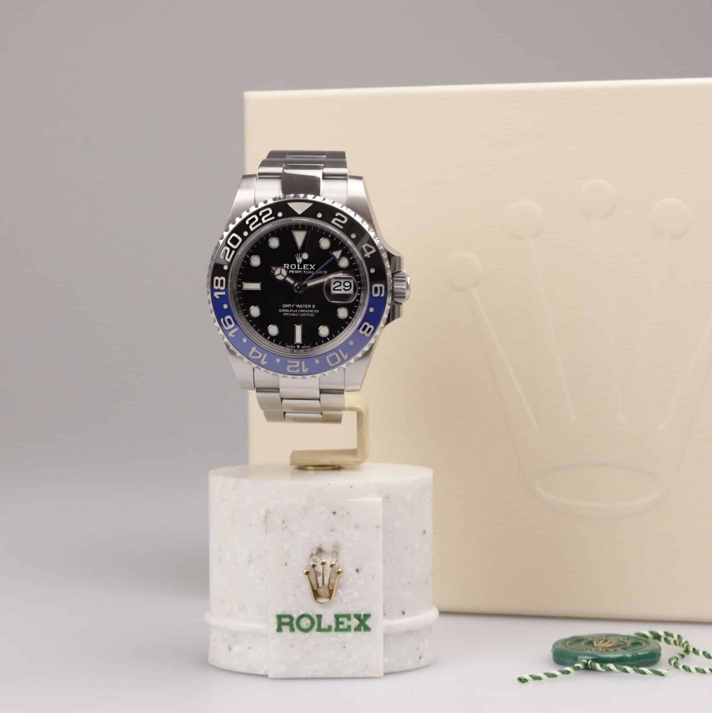 Rolex GMT-Master II  Box und Papiere BATMAN Stahl