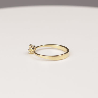 Solitär Ring 750/- Gelbgold HRD Zertifikat 0,27 ct Brillant