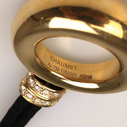 Chaumet Paris Collier "Anneau de Chaumet" aus 18Karat/750er Gelbgold Brillant